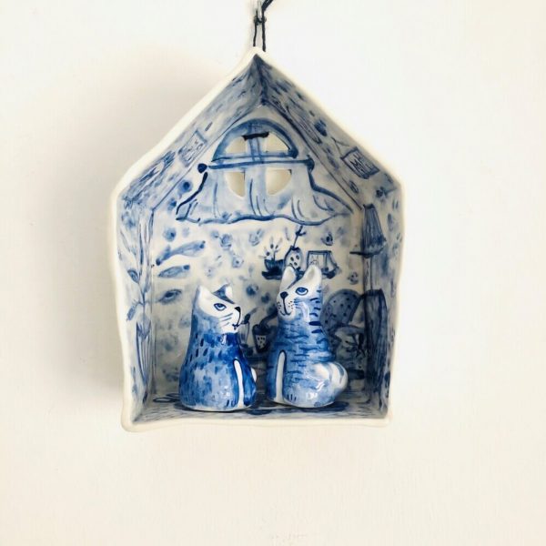 Little house with cats-decorative-art-raluca-tinca