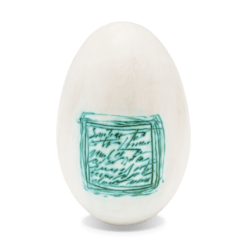 Decorative egg - Turquoise thoughts II-decorative-art-aniela-ovadiuc