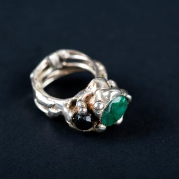 Inel Agata verde si Onix-bijuterie-alina-bancila