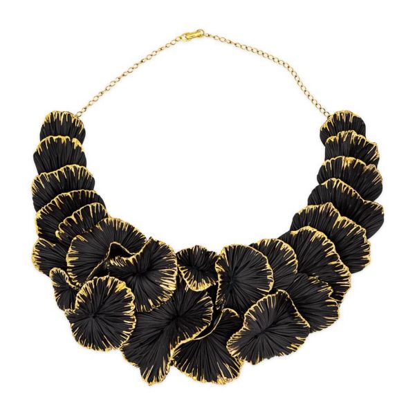 Black “Mushroom coral” Necklace-jewelry-raluca-buzura