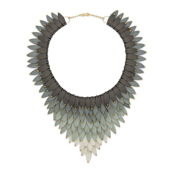 “Grey leaves” Necklace-jewelry-raluca-buzura