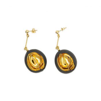 Black Spherical earrings-jewelry-raluca-buzura