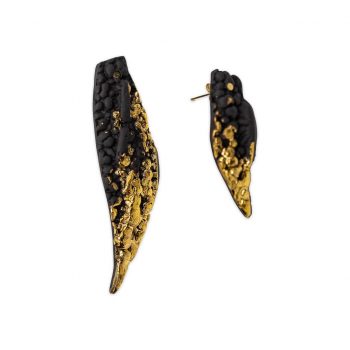 Black Karela earrings-jewelry-raluca-buzura