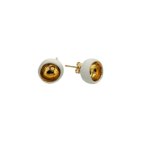 Grey spherical earrings with rod-earrings-raluca-buzura