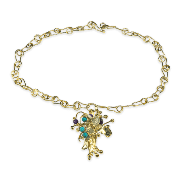 Chain necklace flower 1-jewelry-alina-bancila