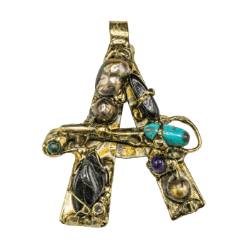 Pendant letter A-jewelry-alina-bancila