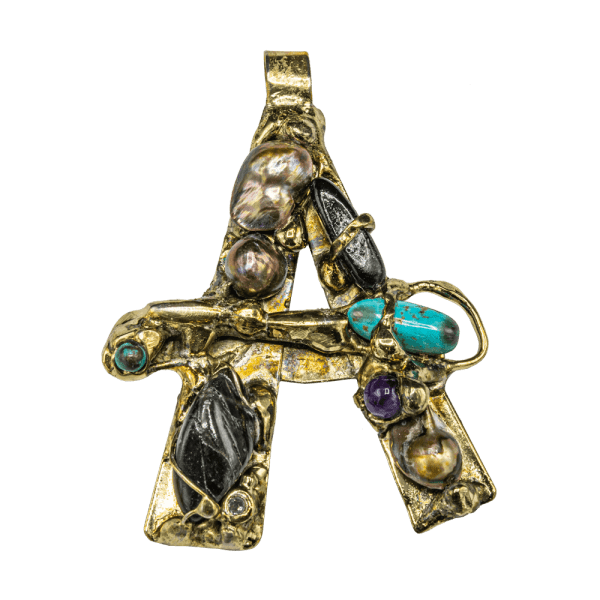 Pendant letter A-jewelry-alina-bancila
