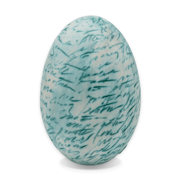 Decorative egg - Turquoise thoughts I-decorative-art-aniela-ovadiuc