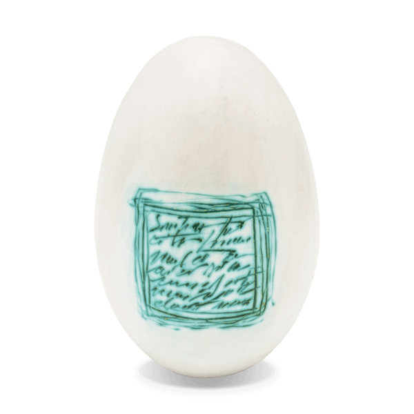 Decorative egg - Turquoise thoughts II-decorative-art-aniela-ovadiuc