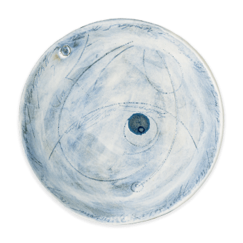 Round Plate Blue Dream-decorative-art-aniela-ovadiuc