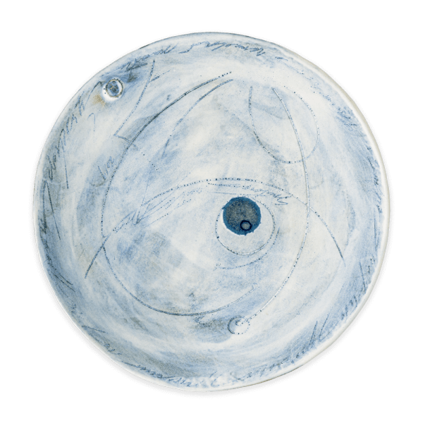 Round Plate Blue Dream-decorative-art-aniela-ovadiuc