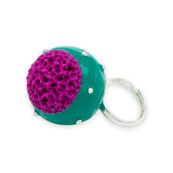 "Geometry" Ring Green Sphere-jewelry-maria-filipescu